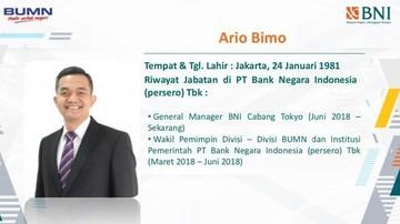Ario Bimo, Milenial yang Jadi Direktur Keuangan BNI